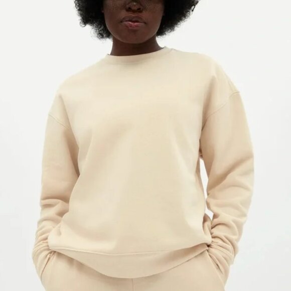Girlfriend Collective Beige Pullover Sweatshirt - Picture 1 of 5
